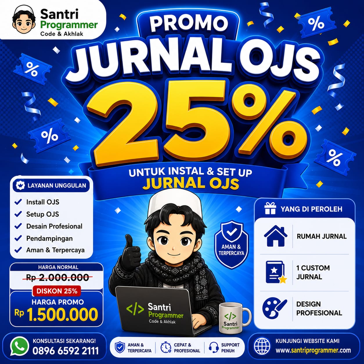 Promo Spesial Diskon 25% Install dan Set Up Jurnal OJS